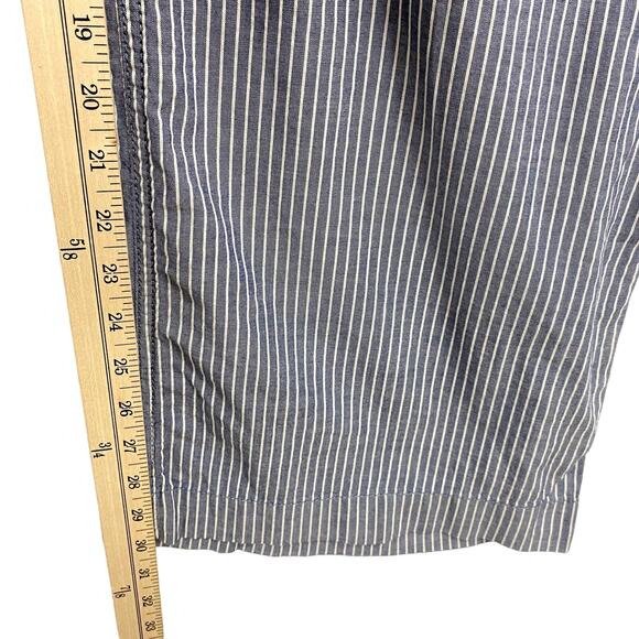 Gap Stripe Pants Womens Size 12 Gray Hip Slung Fit Flared Leg Slash Pockets - Picture 11 of 12